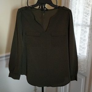 Tart hunter green blouse